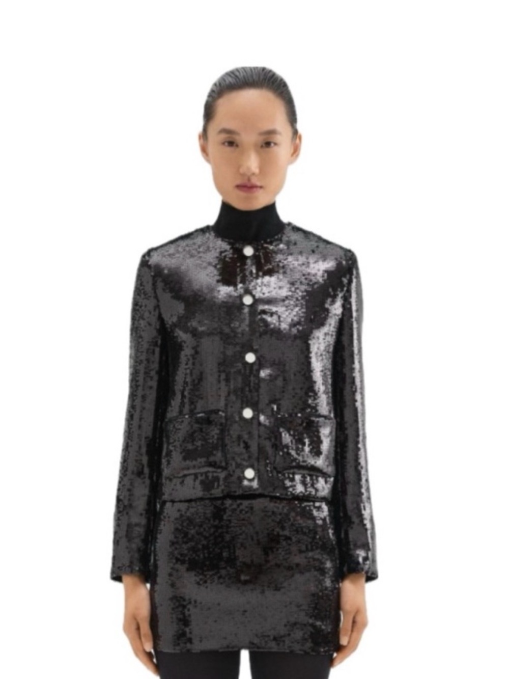 Theory | NWT Sequined Cropped Jacket | 4